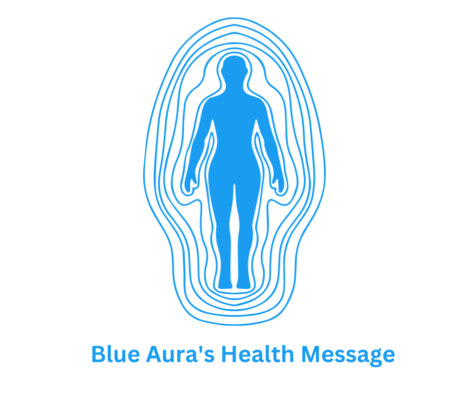 blue aura health message