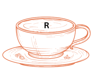 Letter R Coffee Cup Reading