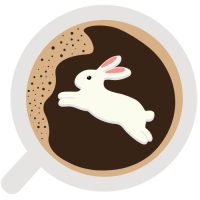 Rabbit Coffee Cup Reading