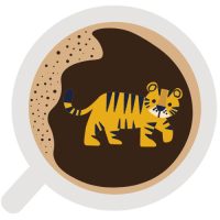 Tiger Coffee Cup Reading